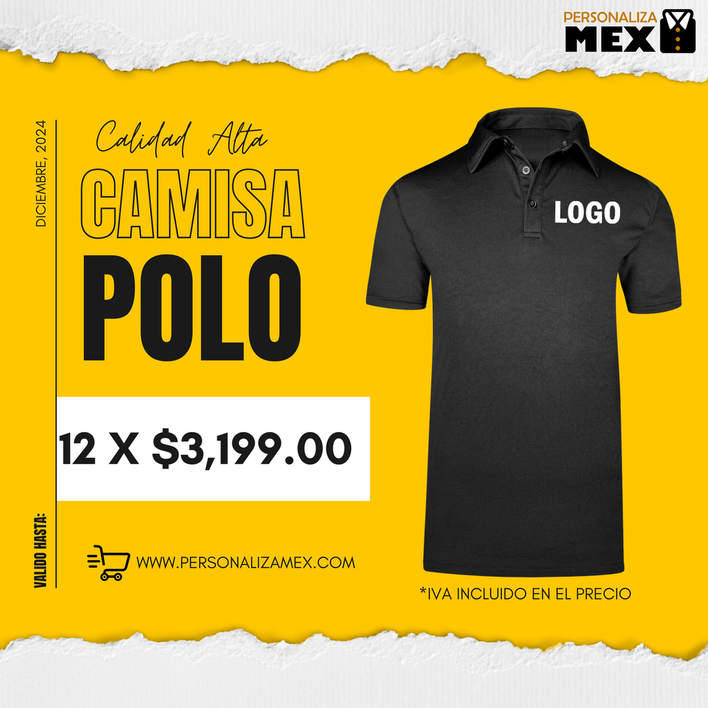 Promoción 12 piezas de Camiseta Polo Calidad Alta